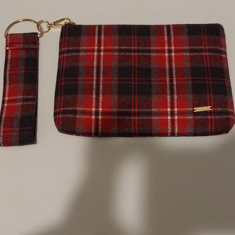 Charlie Paige plaid wristlet